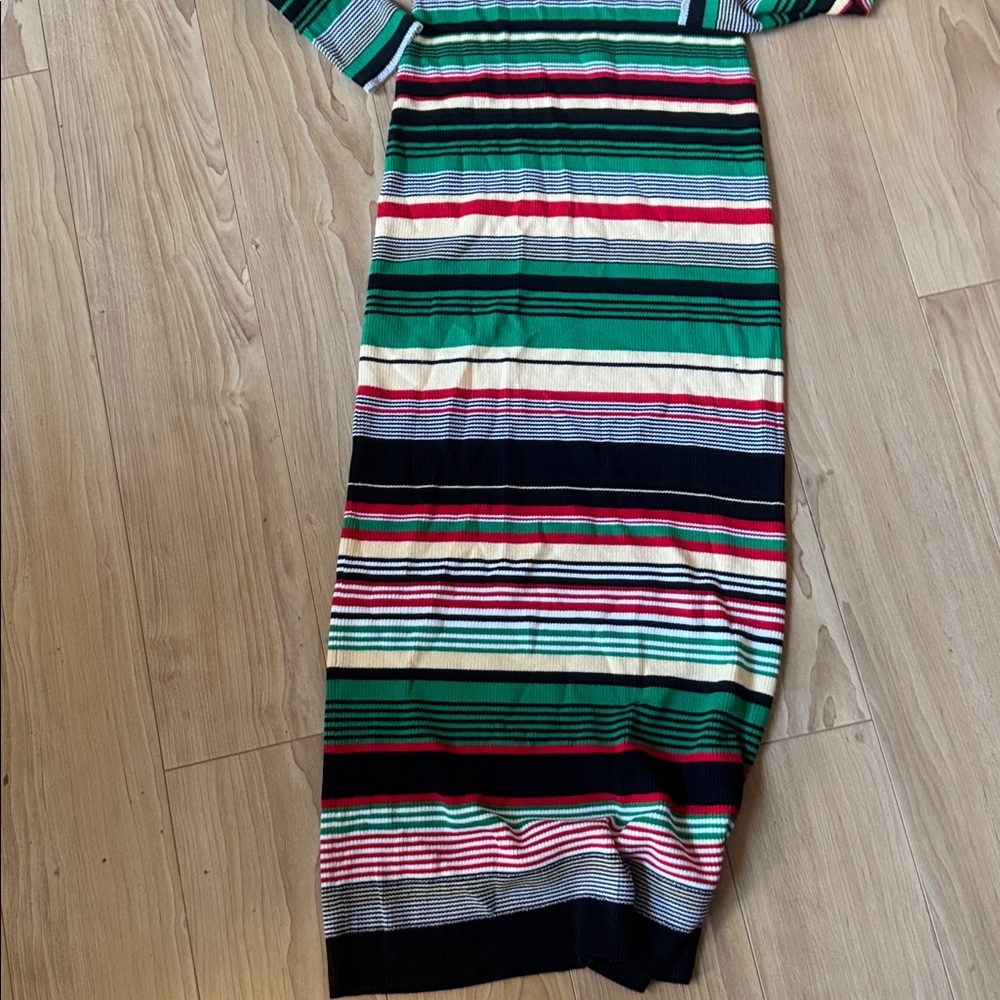 Paco Rabanne Rabanne Striped Rib-Knit Maxi Dress - Picture 3 of 7